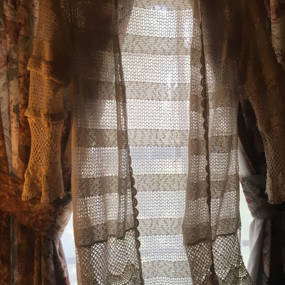 Ivory cotton lace jacket size XL